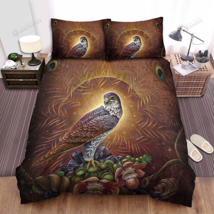 The Hunting Bird - The Mystic Falcon Bed Sheets Spread Duvet Cover Bedding Sets