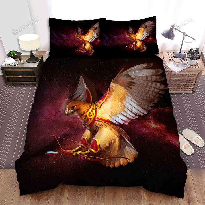 The Hunting Bird - A Falcon Warrior Bed Sheets Spread Duvet Cover Bedding Sets