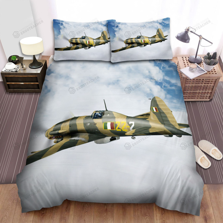 Italian Aircraft In Ww2 - Macchi C.205 Greyhound Bed Sheets Spread Duvet Cover Bedding Sets