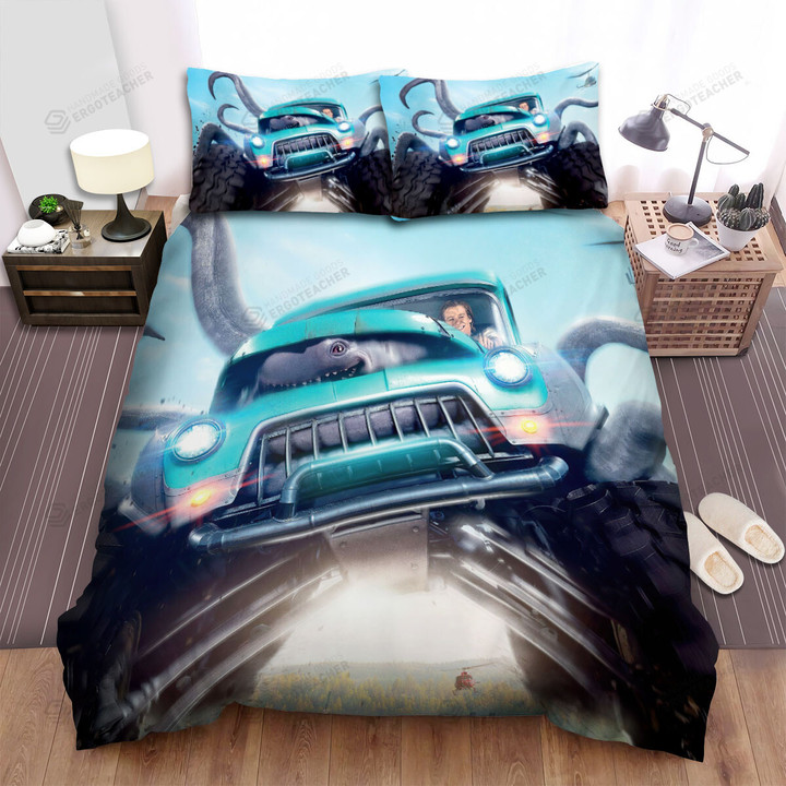 Octopus Monster Truck Digital Artwork Bed Sheets Spread Duvet Cover Bedding Sets