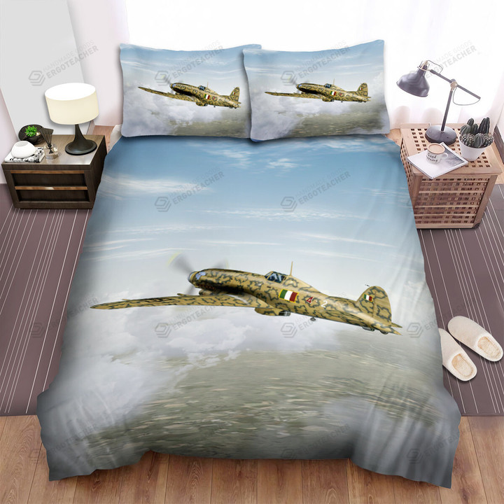 Italian Aircraft In Ww2 - Macchi Mc205 Veltro 03 Art Bed Sheets Spread Duvet Cover Bedding Sets