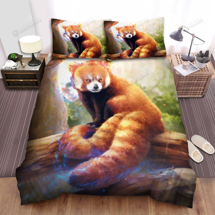 The Wild Anima; - The Red Panda Has Twin Tails Bed Sheets Spread Duvet Cover Bedding Sets