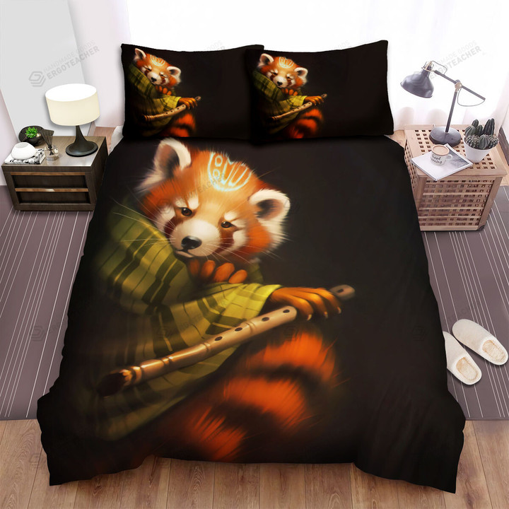 The Wild Anima; - The Red Panda Musician Bed Sheets Spread Duvet Cover Bedding Sets