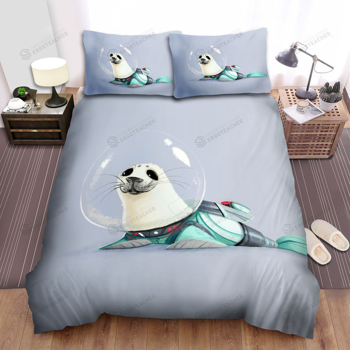 The Seal Asrtonaut Bed Sheets Spread Duvet Cover Bedding Sets
