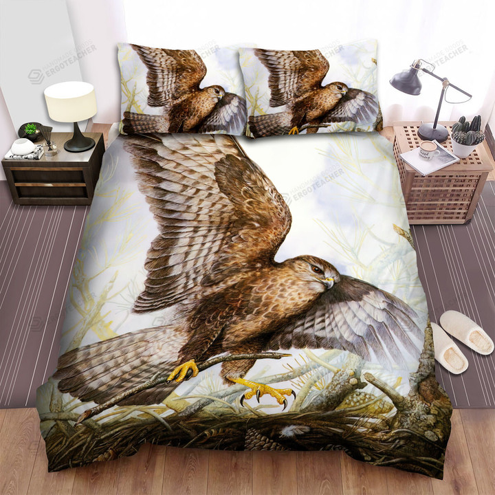 The Hunting Bird - The Fantasic Building The Nest Bed Sheets Spread Duvet Cover Bedding Sets