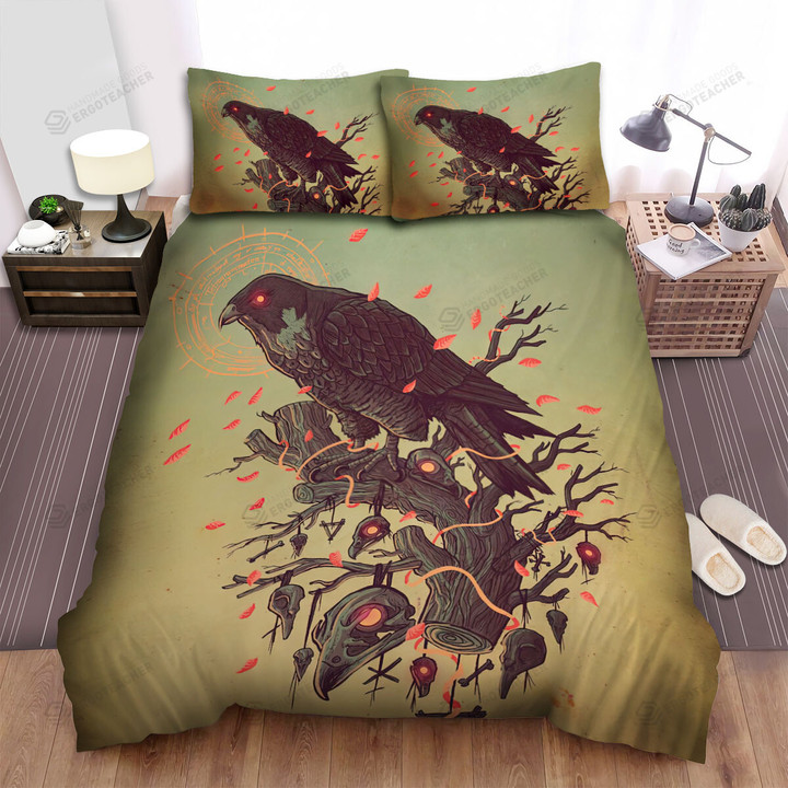 The Hunting Bird - The Fantastic Falcon Bed Sheets Spread Duvet Cover Bedding Sets