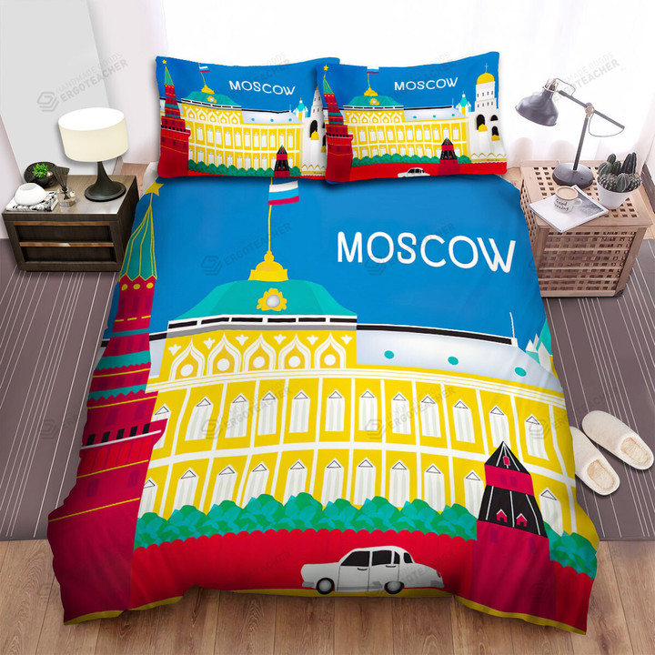 Moscow Kremlin Russia Travel Bed Sheets Spread  Duvet Cover Bedding Sets