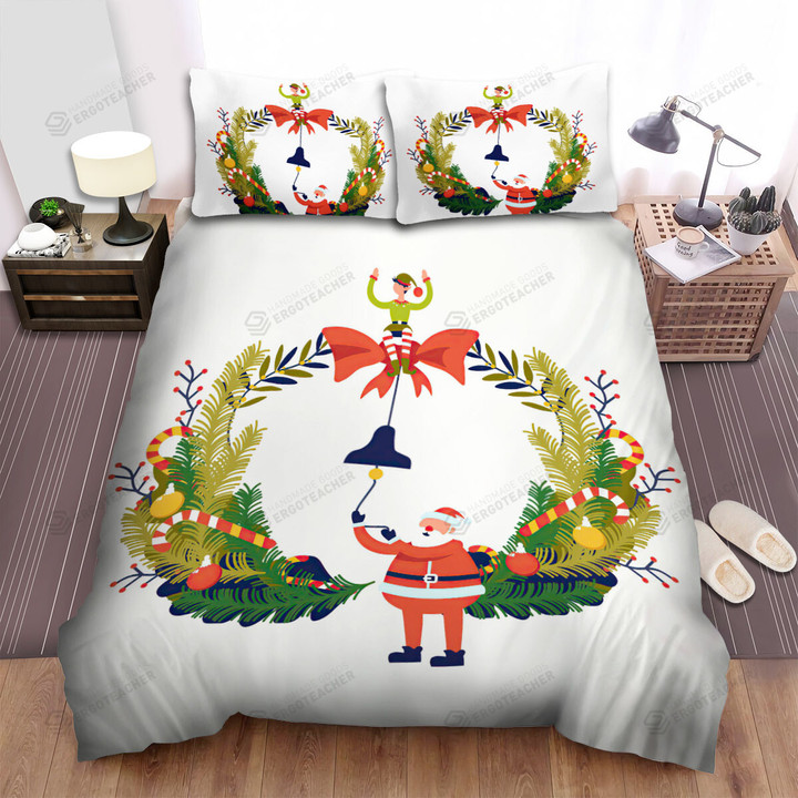 The Christmas Decoration - Jingle Bell Of Christmas Wreath Bed Sheets Spread Duvet Cover Bedding Sets