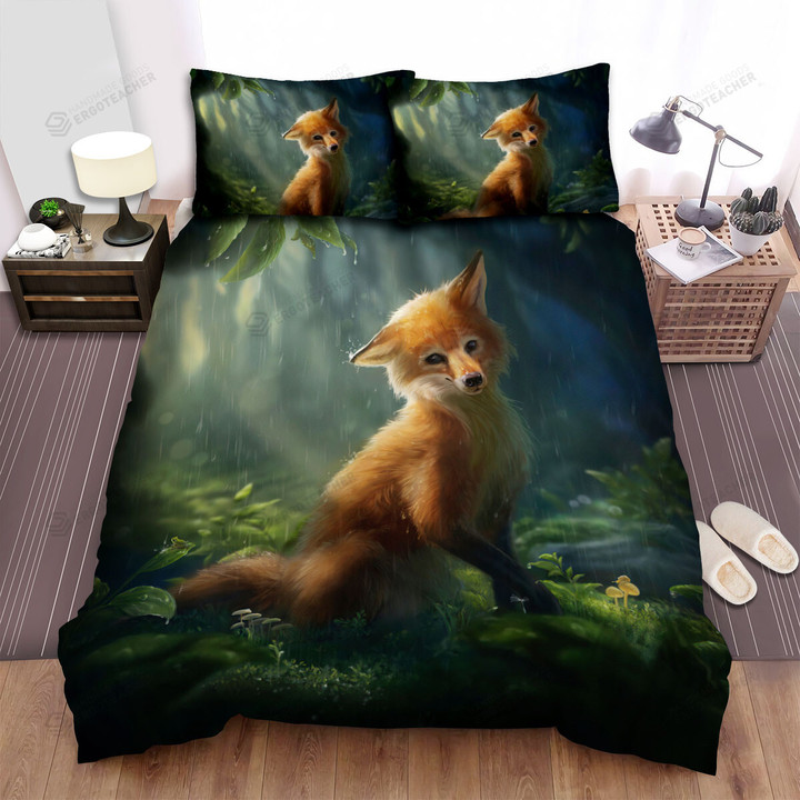 The Wildlife - Falling On The Fox's Head Bed Sheets Spread Duvet Cover Bedding Sets