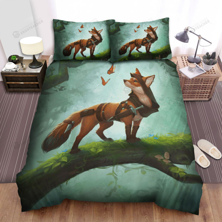 The Wildlife - The Assassin Fox On The Tree Bed Sheets Spread Duvet Cover Bedding Sets