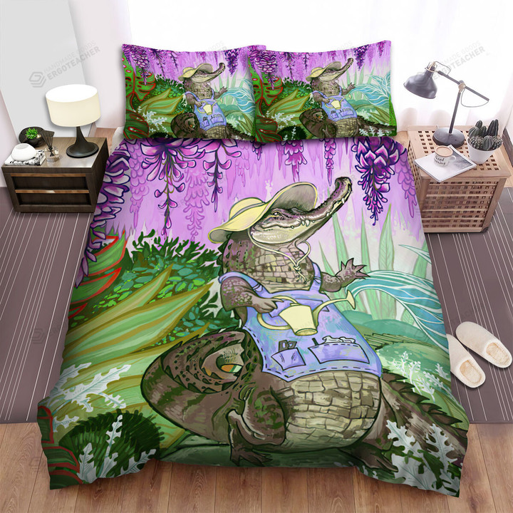 The Crocodile Gardener Bed Sheets Spread Duvet Cover Bedding Sets