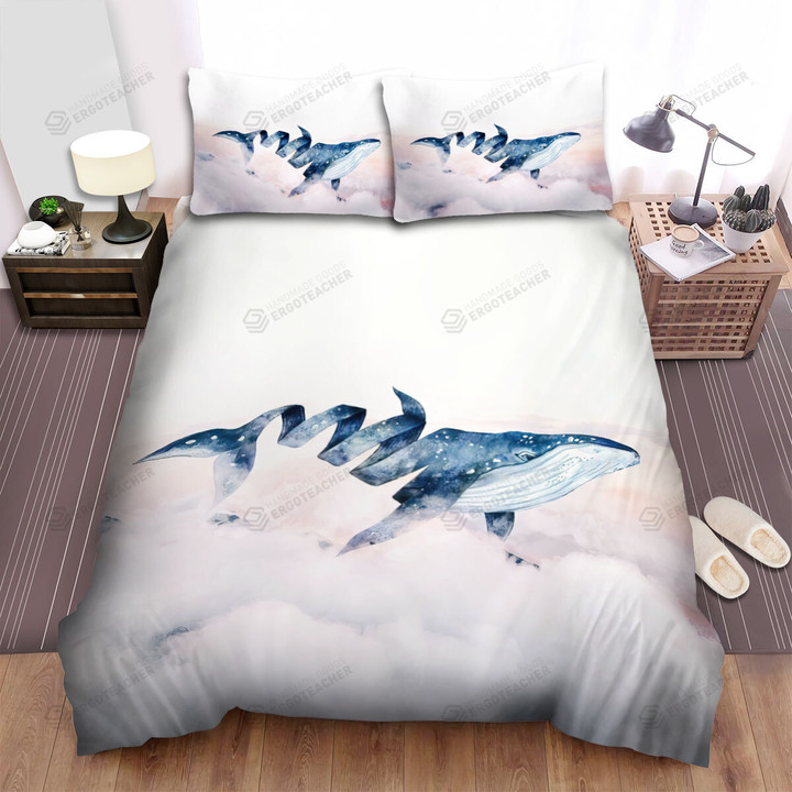 The Biggest Animal - The Whale Ribbon Art Bed Sheets Spread Duvet Cover Bedding Sets