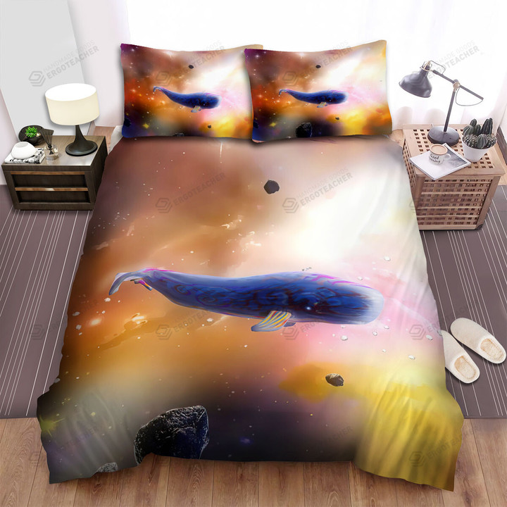 The Biggest Animal - The Lonley Whale Among The Dust Bed Sheets Spread Duvet Cover Bedding Sets