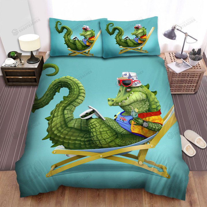 The Crocodile In The Free Time Bed Sheets Spread Duvet Cover Bedding Sets