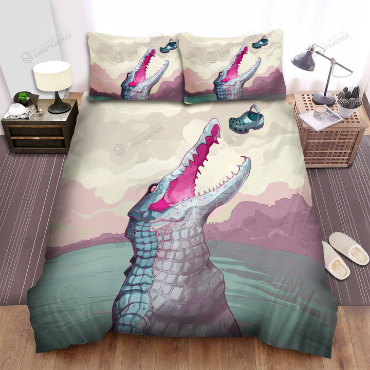 The Crocodile And The Croc Shoe Bed Sheets Spread Duvet Cover Bedding Sets