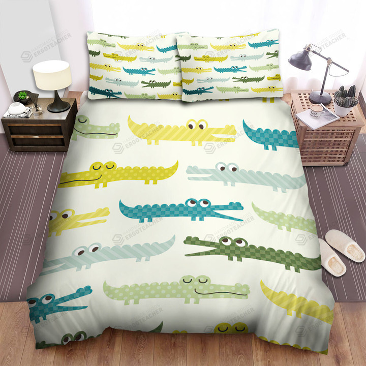 Seamless Crocodile Patterns Bed Sheets Spread Duvet Cover Bedding Sets