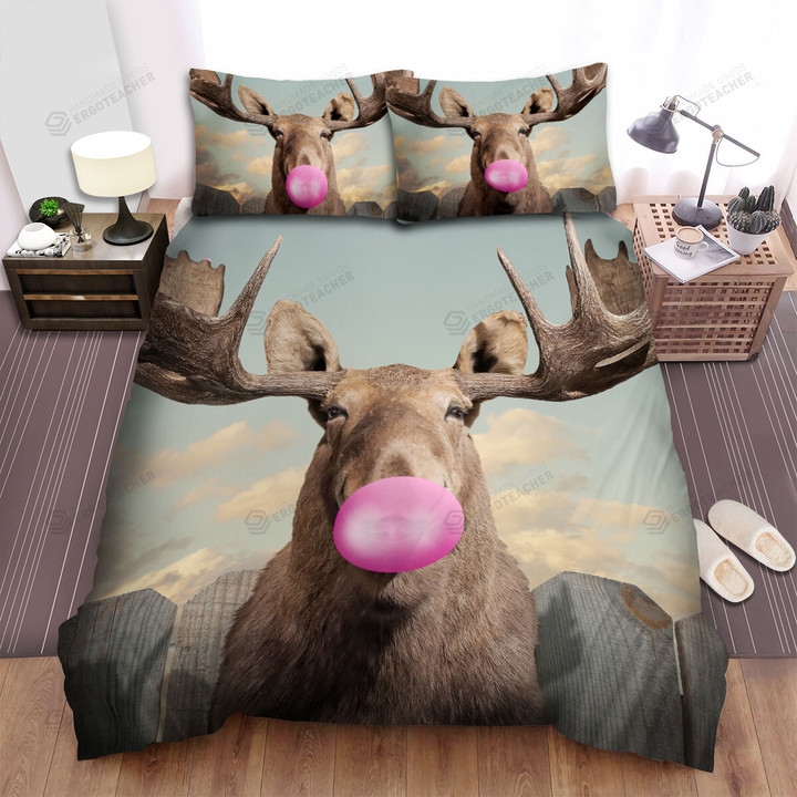 The Moose And The Bubble Gum Bed Sheets Spread Duvet Cover Bedding Sets