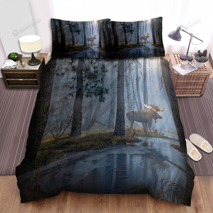 The Lonely Moose Bed Sheets Spread Duvet Cover Bedding Sets