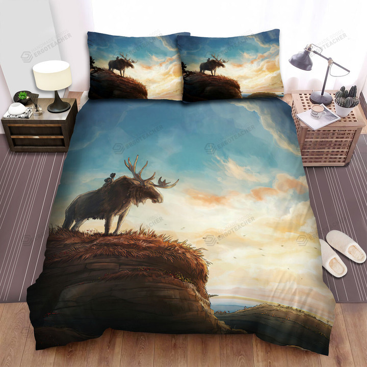 A Moose And A Boy Bed Sheets Spread Duvet Cover Bedding Sets
