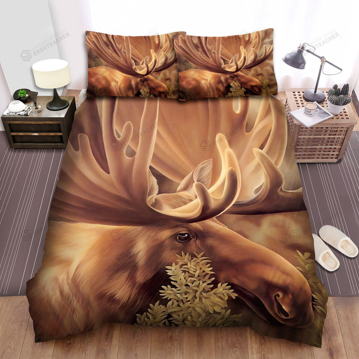 The Moose Artistic Bed Sheets Spread Duvet Cover Bedding Sets