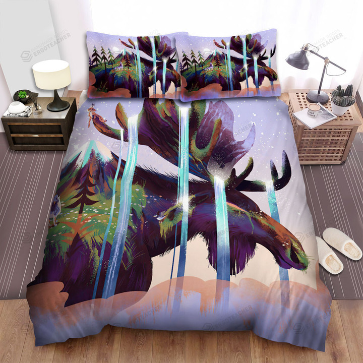 The Moose Mountain Art Bed Sheets Spread Duvet Cover Bedding Sets