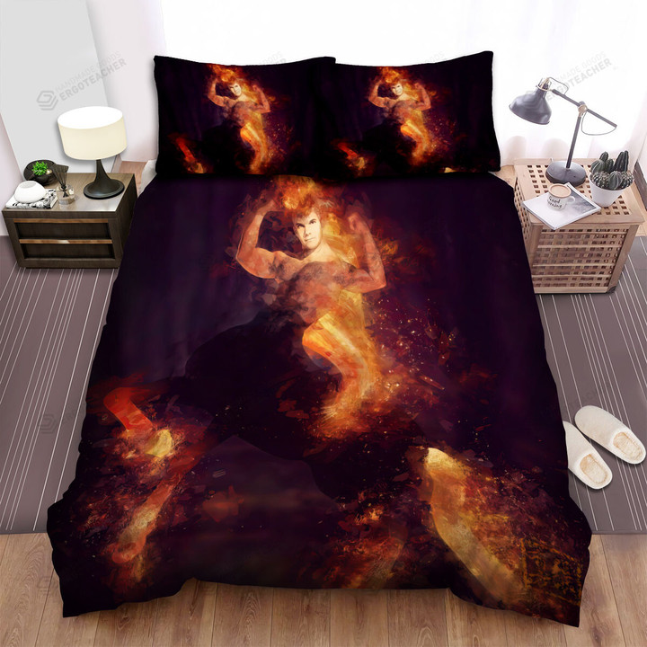 Flaming Centaur Art Painting Bed Sheets Spread Duvet Cover Bedding Sets