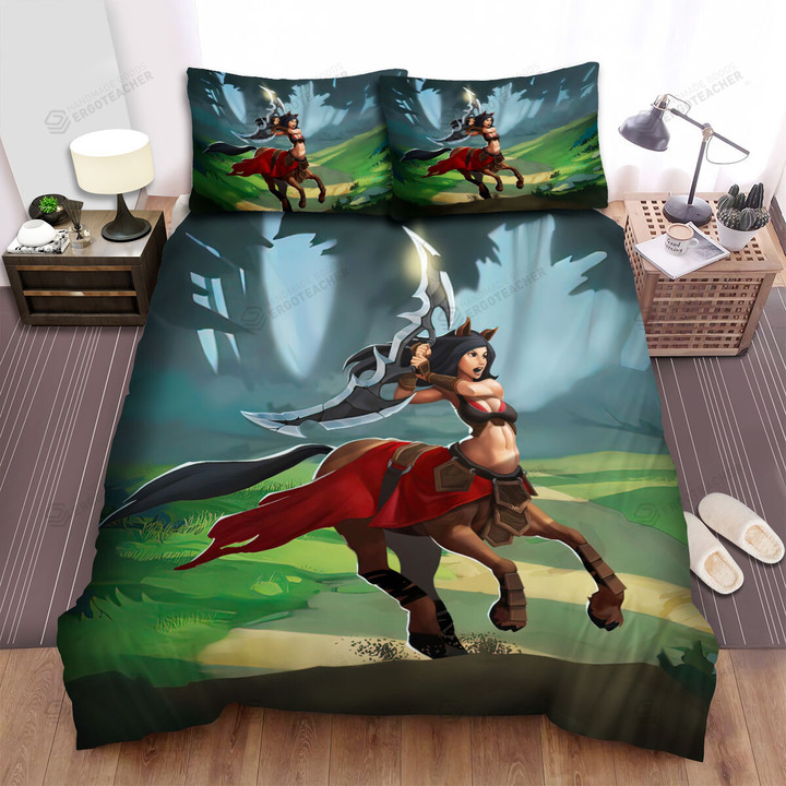 Centaur Fighter Girl Digital Illustration Bed Sheets Spread Duvet Cover Bedding Sets