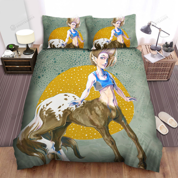 Energetic Centaur Girl Artwork Bed Sheets Spread Duvet Cover Bedding Sets