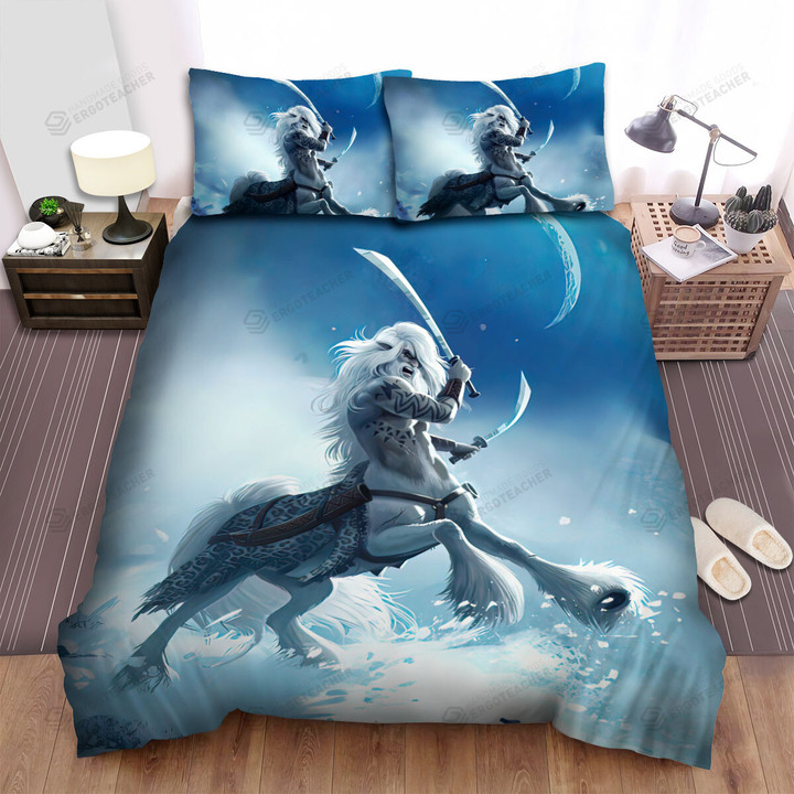 Old Centaur Warrior In Winter Land Bed Sheets Spread Duvet Cover Bedding Sets