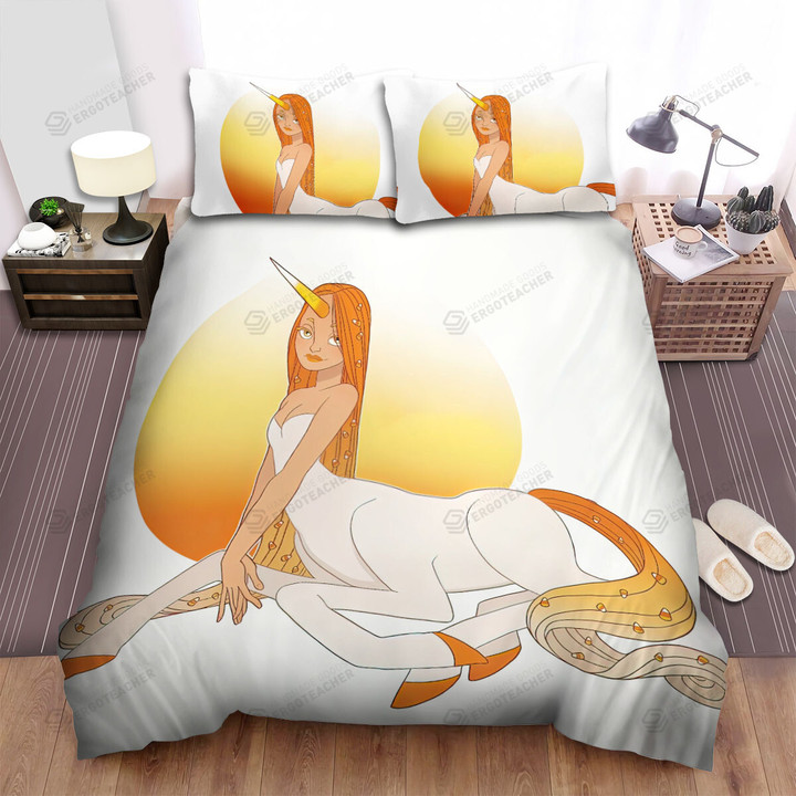 Candy Corn Centaur Girl Halloween Vibe Bed Sheets Spread Duvet Cover Bedding Sets