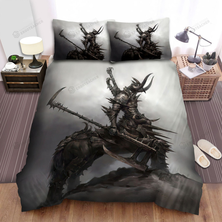 Centaur Knight In Metal Armor Portrait Painting Bed Sheets Spread Duvet Cover Bedding Sets
