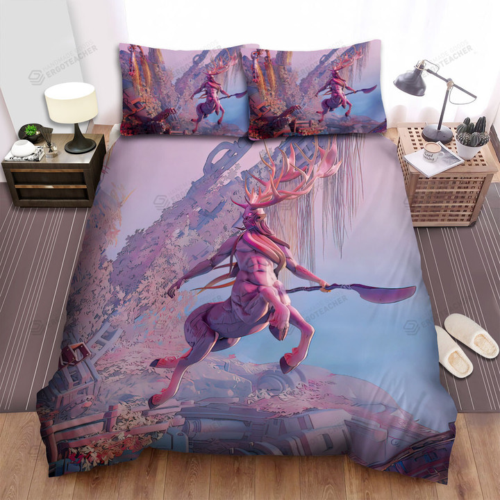 Centaur In Modern World 3d Illustration Bed Sheets Spread Duvet Cover Bedding Sets