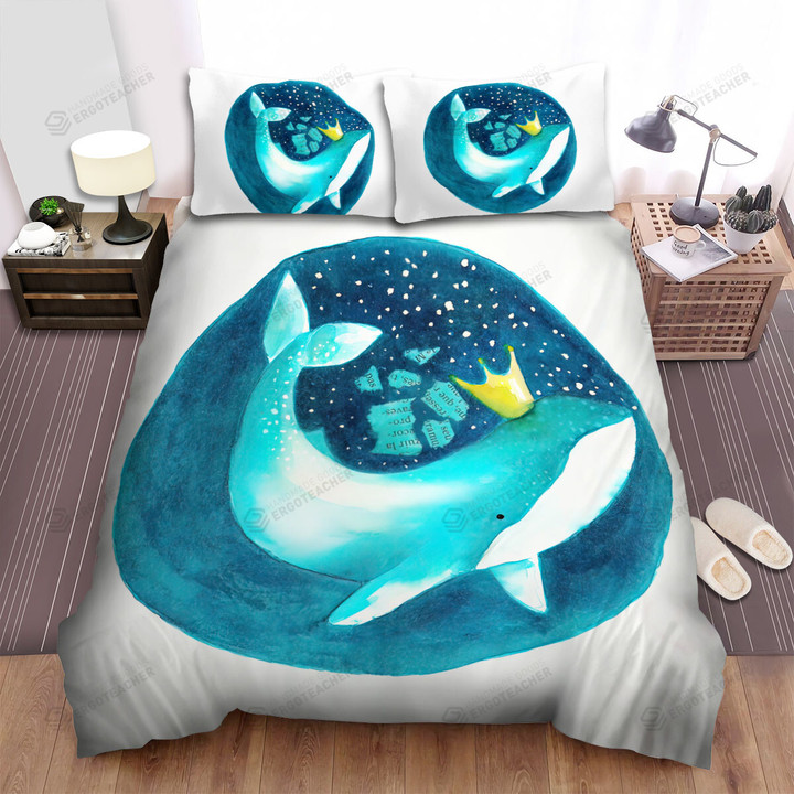 The Wild Animal - The Whale King In The Galaxy Bed Sheets Spread Duvet Cover Bedding Sets