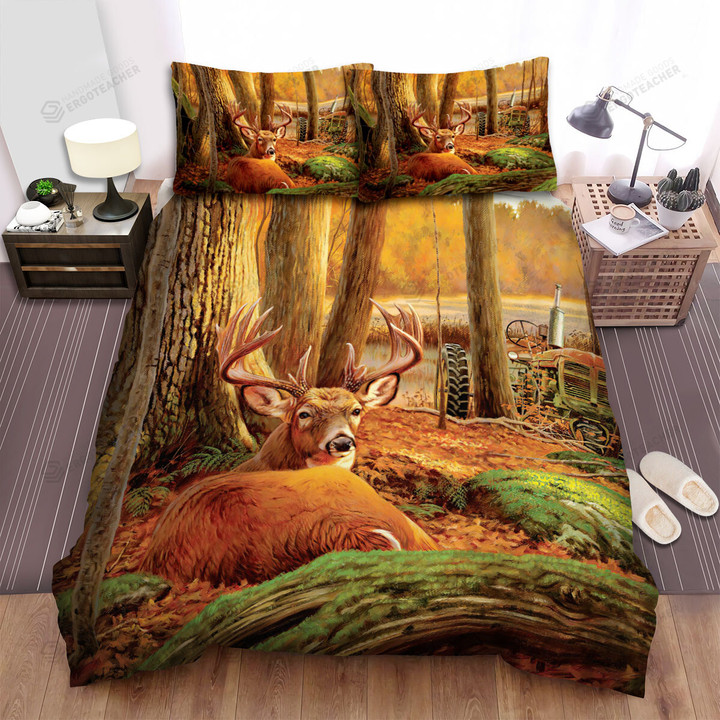 The Wild Animal - Where The Deer Lying Bed Sheets Spread Duvet Cover Bedding Sets
