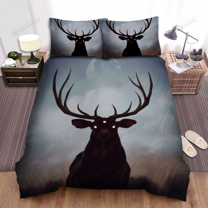 The Wild Animal - The 3 Eyes Deer Bed Sheets Spread Duvet Cover Bedding Sets
