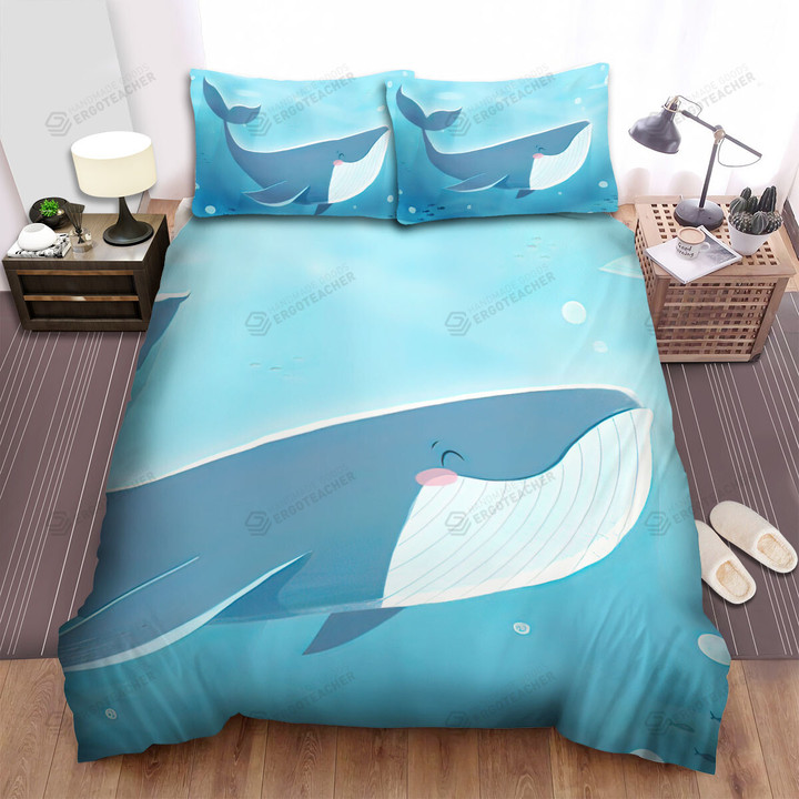 The Wild Animal - The Whale Smiling Bed Sheets Spread Duvet Cover Bedding Sets