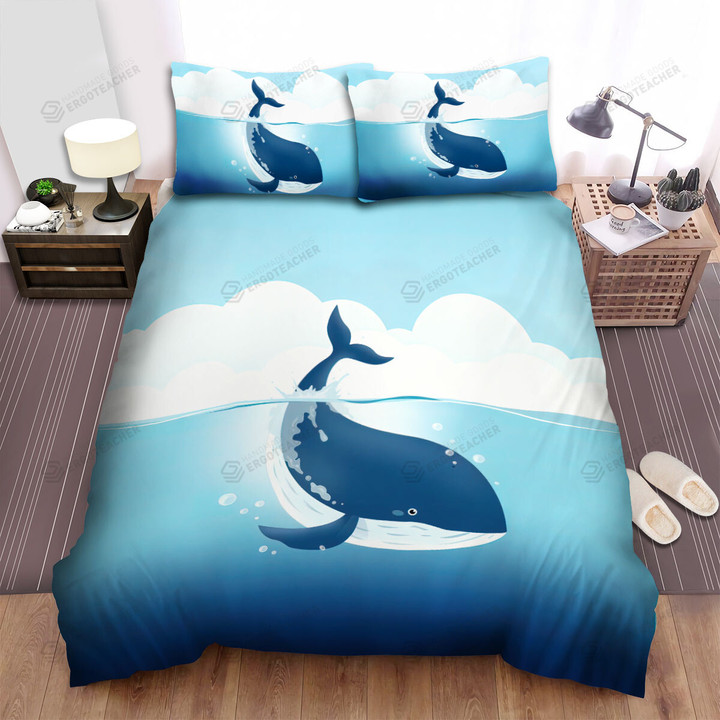 The Wild Animal - The Whale In The Ocean Bed Sheets Spread Duvet Cover Bedding Sets