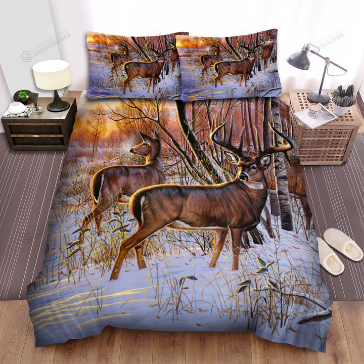 The Wild Animal - The True Natural Deer Bed Sheets Spread Duvet Cover Bedding Sets