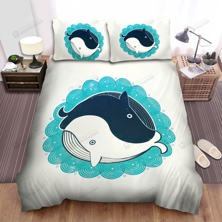 The Wild Animal - The Yin Yang Whales Bed Sheets Spread Duvet Cover Bedding Sets