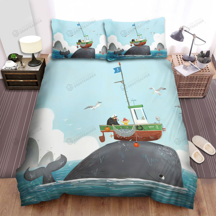 The Wild Animal - The Whale Lifting A Ship Bed Sheets Spread Duvet Cover Bedding Sets