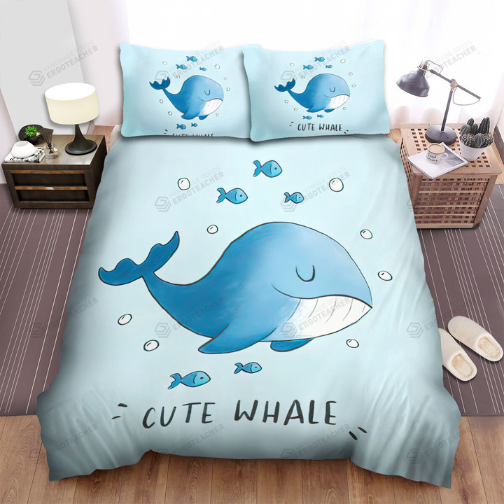 The Wild Animal - The Cute Whale Bed Sheets Spread Duvet Cover Bedding Sets