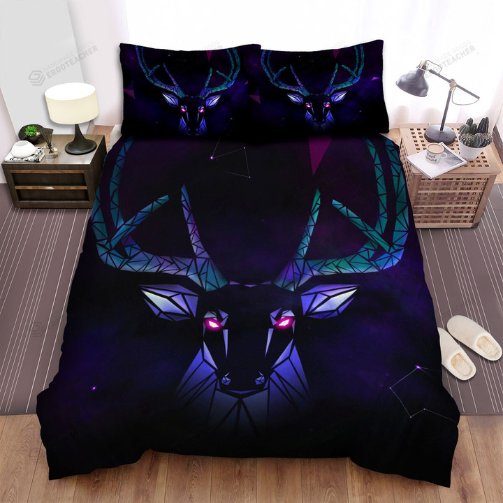 The Wild Animal - The Portrait Deer Digital Art Bed Sheets Spread Duvet Cover Bedding Sets
