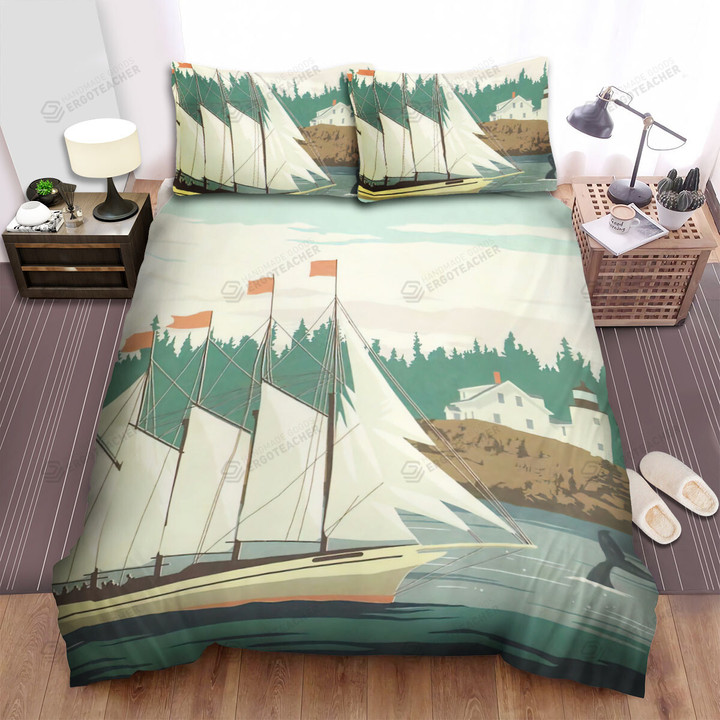 Maine Visit Acadia National Park Bed Sheets Spread  Duvet Cover Bedding Sets