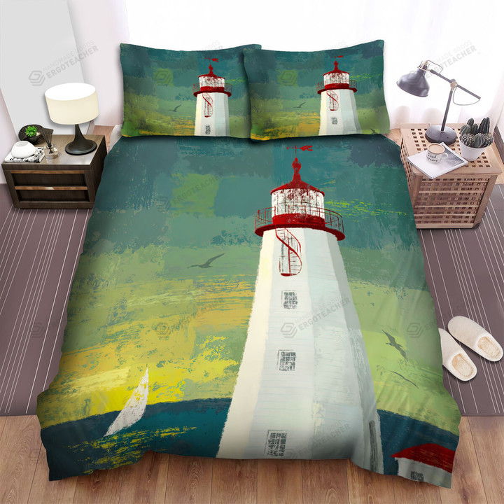 Connecticut Guildford Lighthouse Bed Sheets Spread  Duvet Cover Bedding Sets