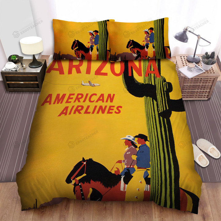 Arizona Cowboys Retro Vintage Bed Sheets Spread  Duvet Cover Bedding Sets