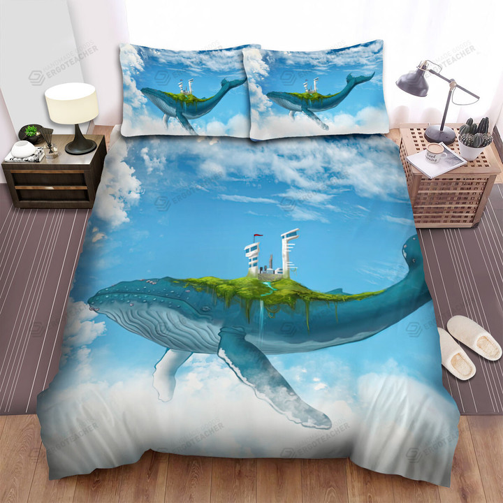 The Wildlife - The Whale Carrying A Building Bed Sheets Spread Duvet Cover Bedding Sets