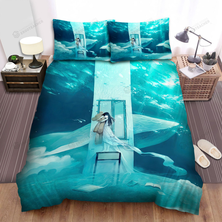 The Wildlife - The Whale In The Ocean City Bed Sheets Spread Duvet Cover Bedding Sets