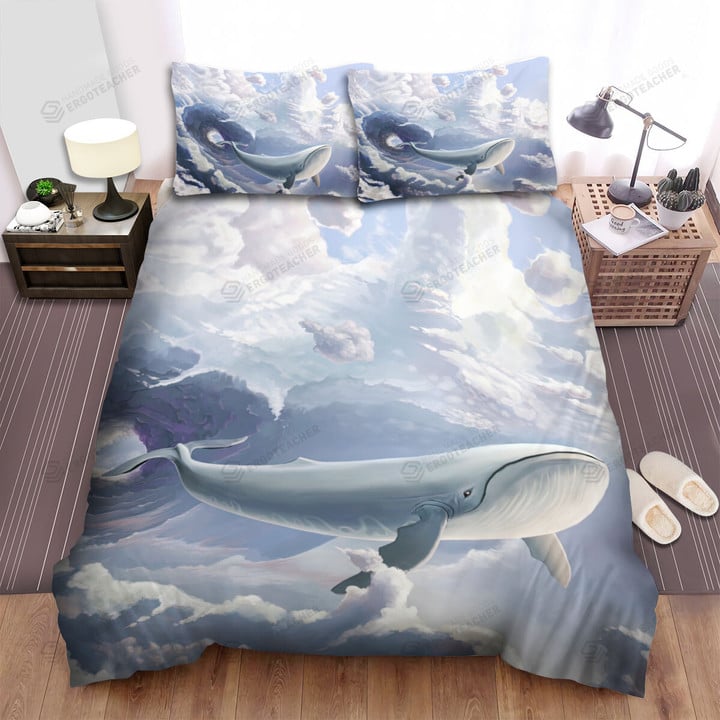 The Wildlife - The Giant Whale Among The Clouds Bed Sheets Spread Duvet Cover Bedding Sets