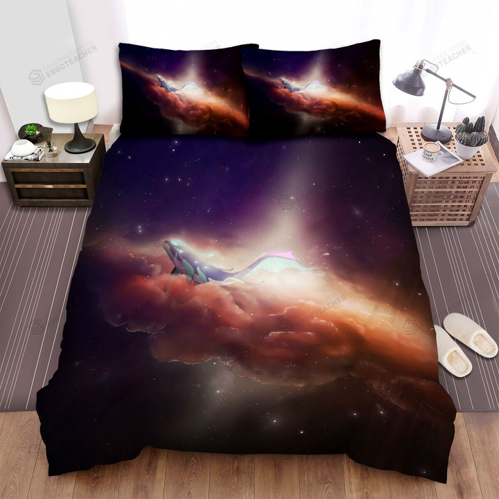 The Wildlife - The Whale God Flying Bed Sheets Spread Duvet Cover Bedding Sets