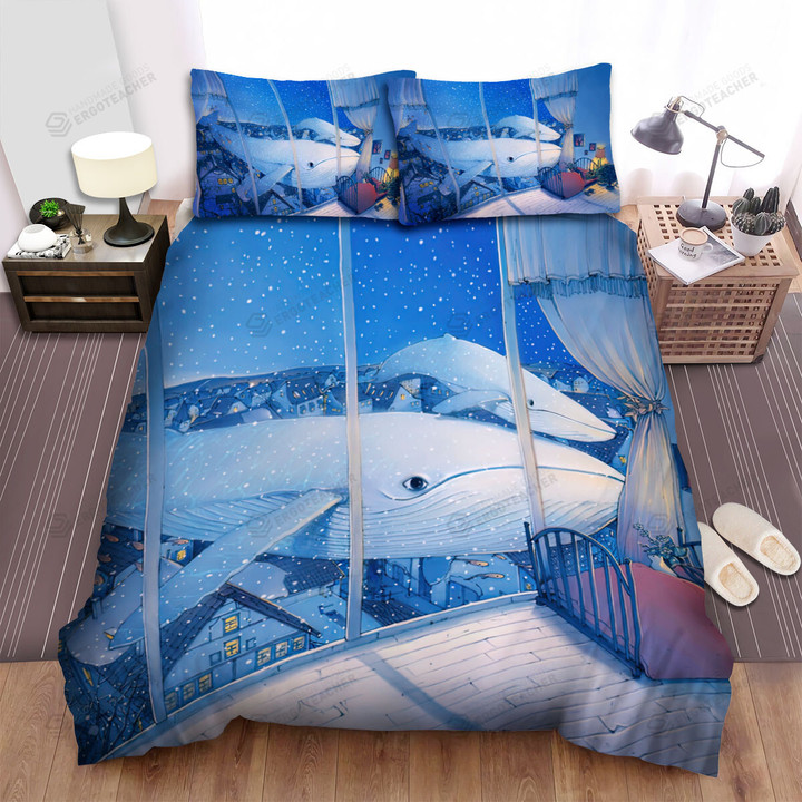 The Wildlife - The Whale So Close Art Bed Sheets Spread Duvet Cover Bedding Sets